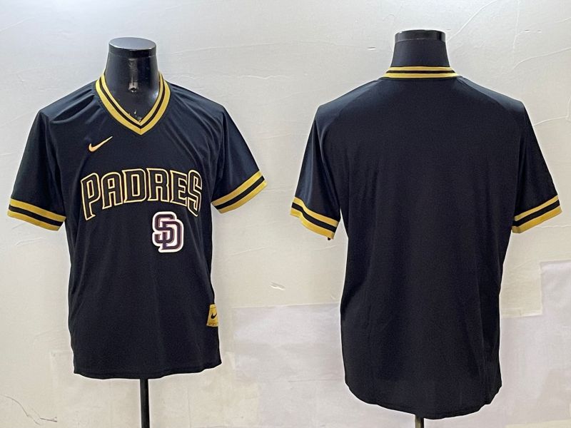 Men San Diego Padres Blank Black Gold Game 2025 Nike MLB Jersey style 5